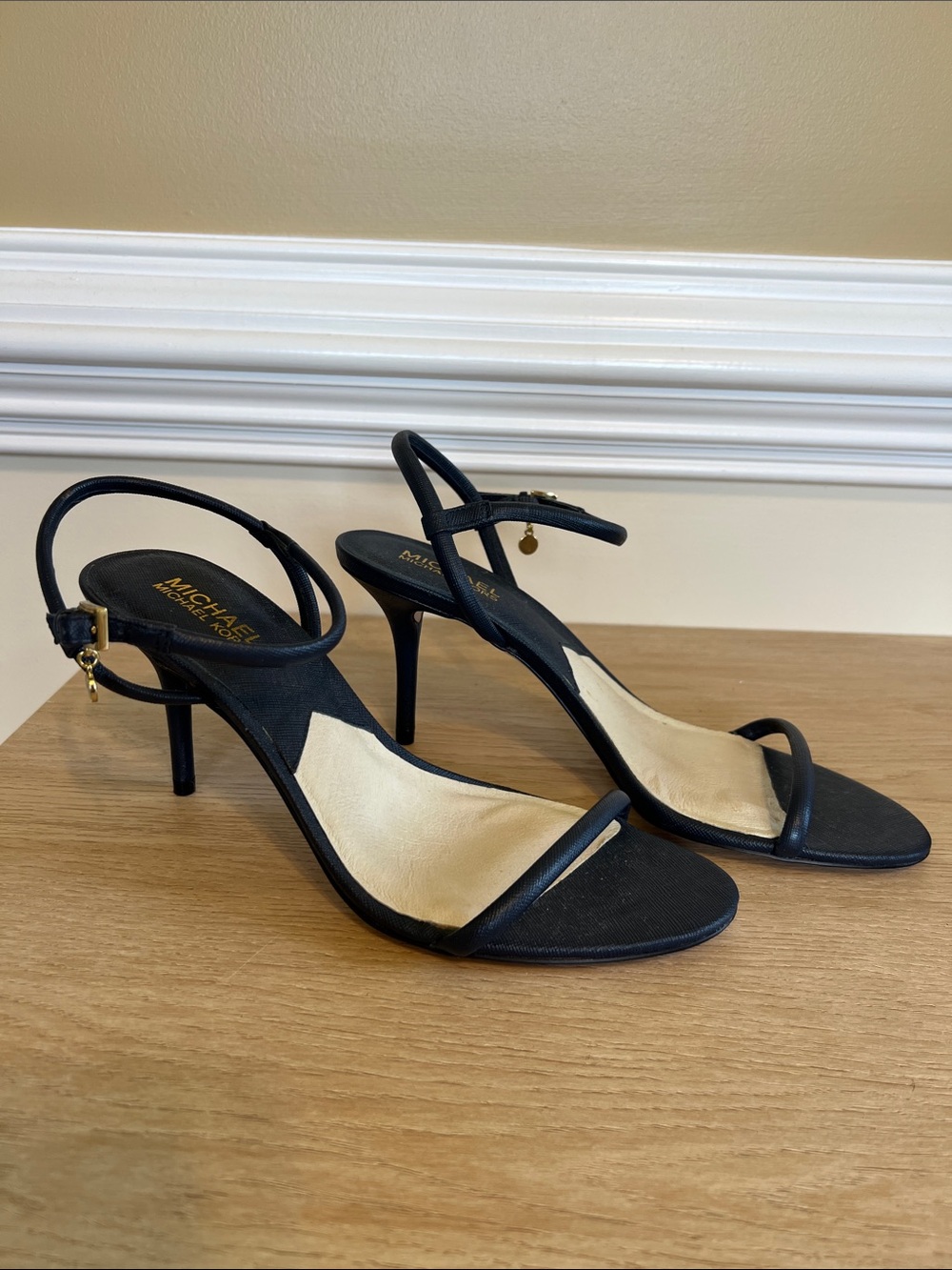 Michael Kors Navy Ankle-Strap Sandals